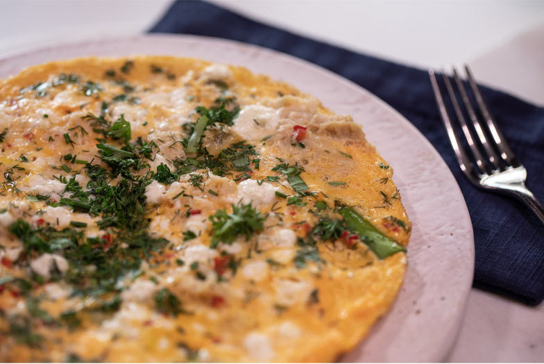 Smoky Crab and Asparagus Omelette