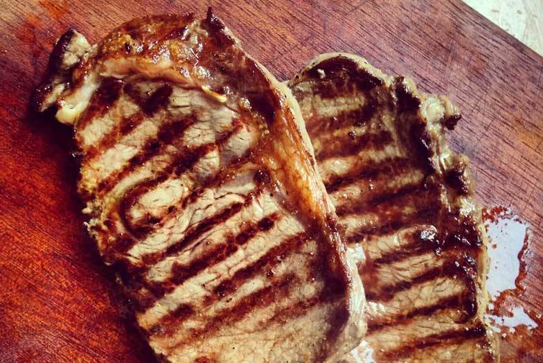 Pan Fried Minute Steak with Rocket Salad