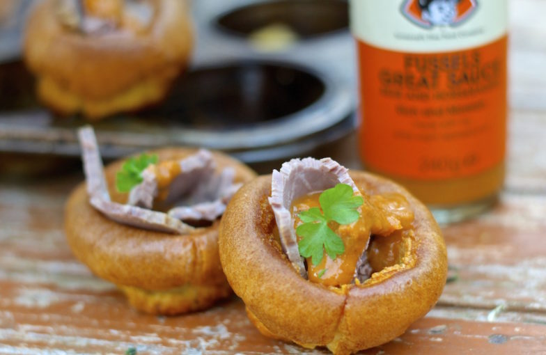 Mini Yorkshire Pudding and Beef Canapes