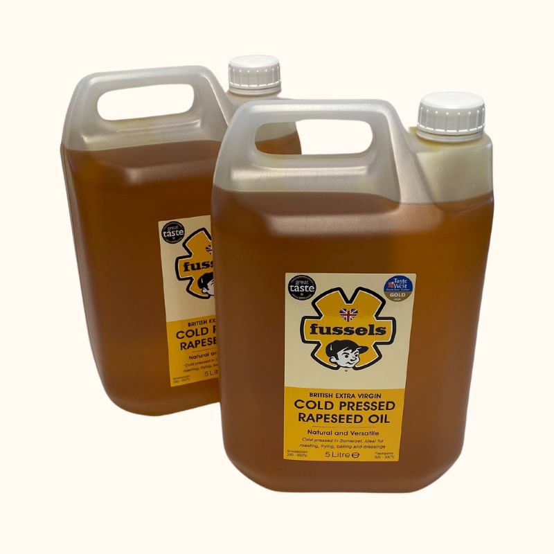 Cold Rapeseed Oil Fussels Cold Pressed Rapeseed Oil 2 x 5 Litre – Fussels Fine Foods