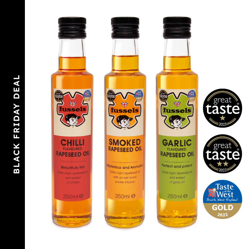 Trio Of Flavoured Rapeseed Oil for Cooking