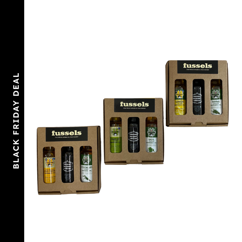 Trio of Balsamic & Rapeseed Oil Vinaigrette Gift Boxes (100ml Bottles)