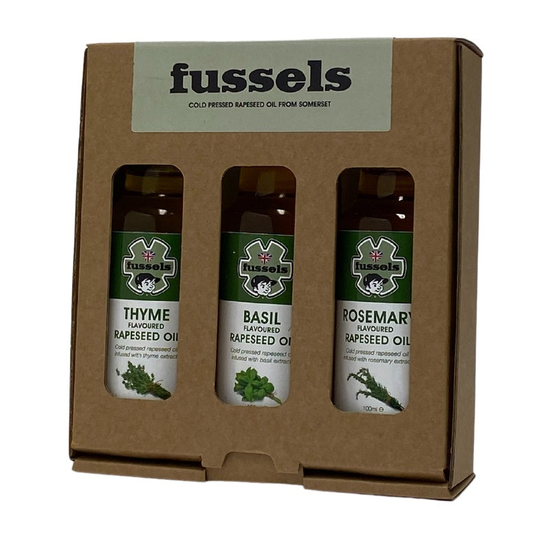 Flavoured Rapeseed Oil Herb Collection Gift Box (3 x 100ml)