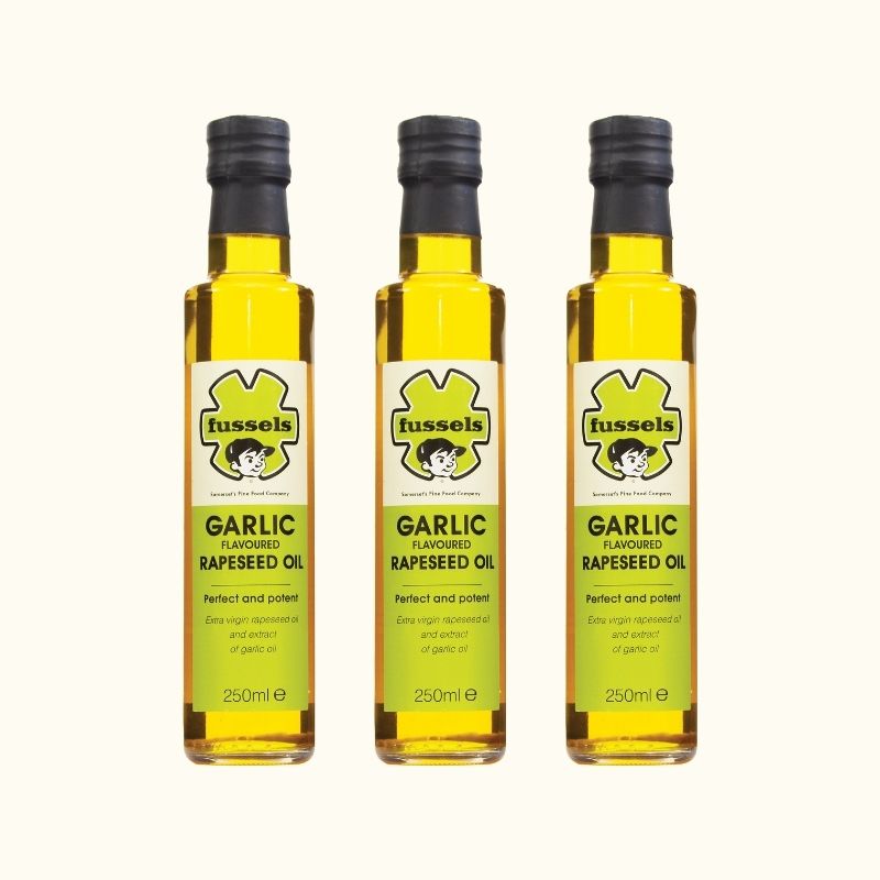 Our Trio Pack of Garlic Rapeseed Oil for Cooking