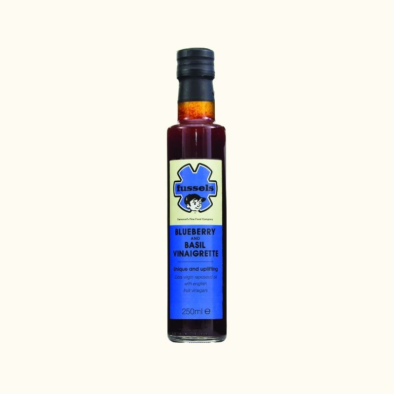250ml Bottle of Fussels Basil and Blueberry Vinaigrette