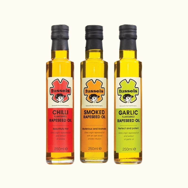 Trio Bottle of Our Flavoured Rapeseed Oil for Cooking